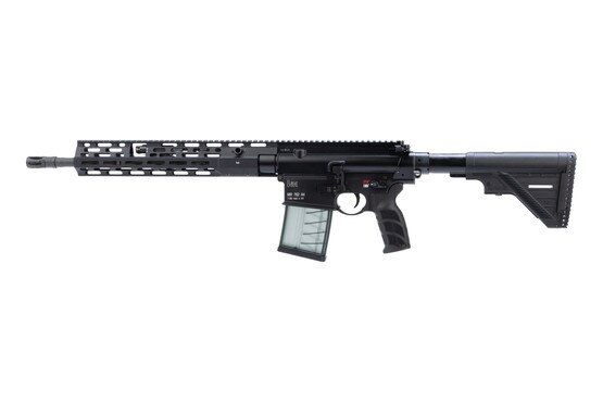 HK MR762 A4 AR-10 rifle with M-LOK free float handguard